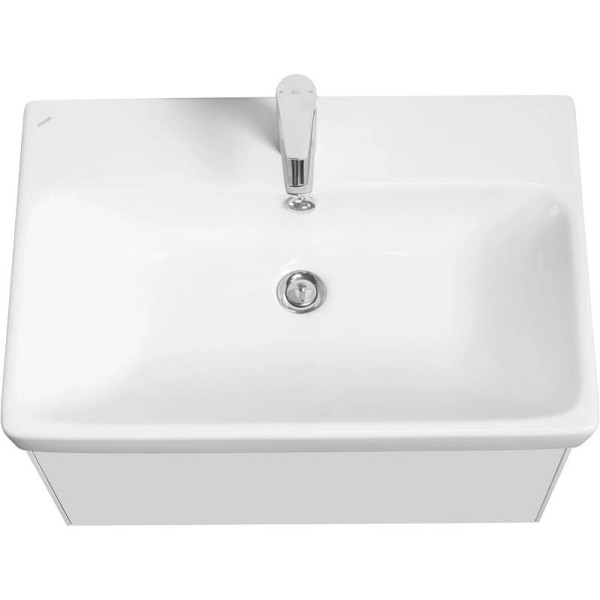 Тумба-умывальник Aquaton Асти 70 Белый матовый/Белый глянец/1WH501628 Умывальник Адриана 70 (1A2630K0AX2B0)