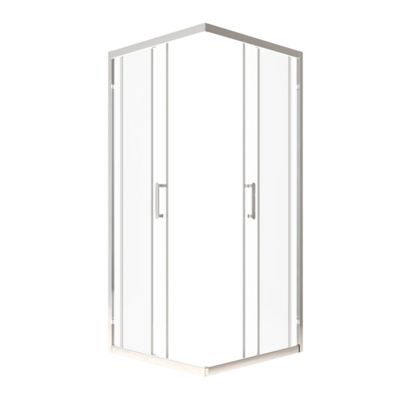 Душевой уголок Triton Фикс-хром 90x90  стекло прозрачное, профиль хром (DK415)