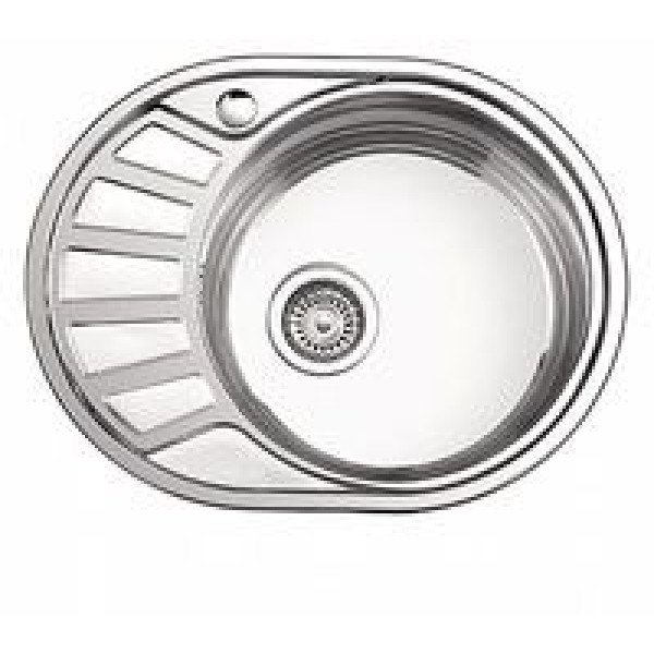 Мойка врезная Ledeme 575x450x180 (0.8мм) выпуск 3 1/2" правая чаша глянцевая (L85745-R) Мойка врезная Ledeme 575x450x180 (0.8мм) выпуск 3 1/2" правая чаша глянцевая (L85745-R)