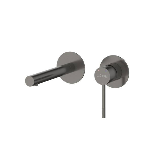 Смеситель для раковины Cezares Relax оружейная сталь матовый (RELAX-BLI2-2-GM-W0)