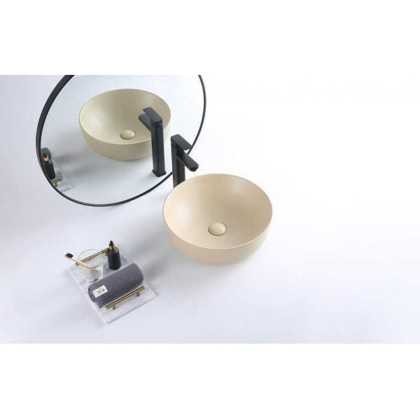 Раковина накладная BelBagno бежевая (BB1315-H316)