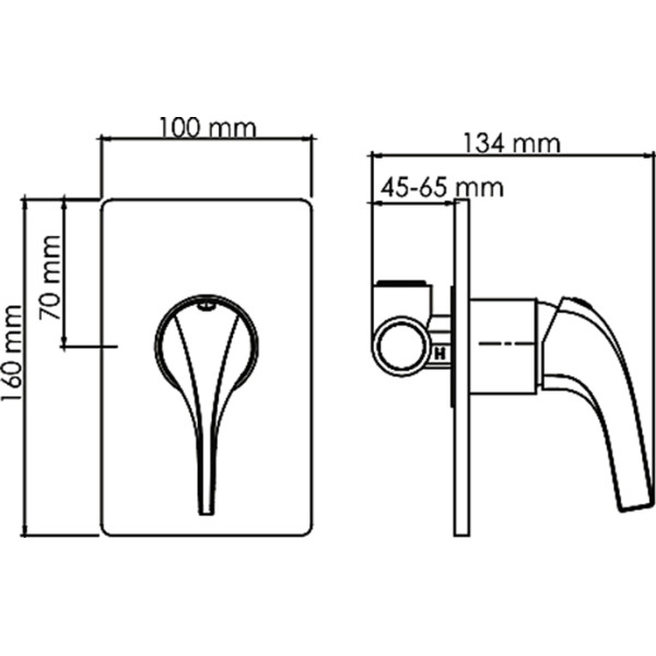 Смеситель для душа WasserKRAFT Sauer золотой глянцевый (7151)