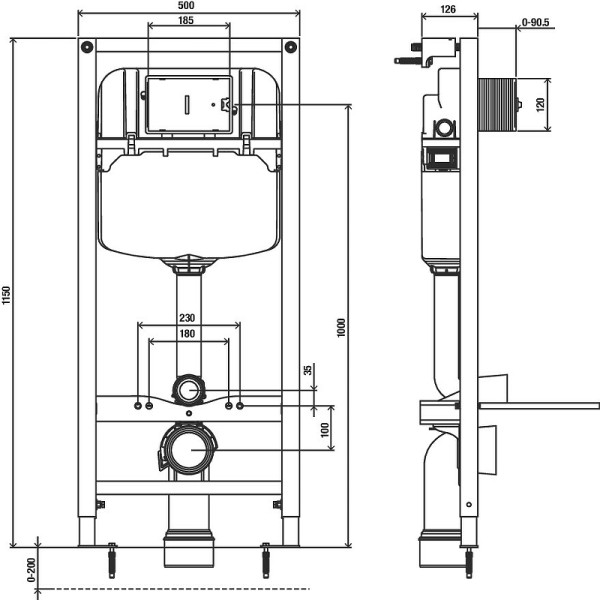 Инсталляция для унитаза Jacob Delafon без клавиши смыва (E24156-NF)