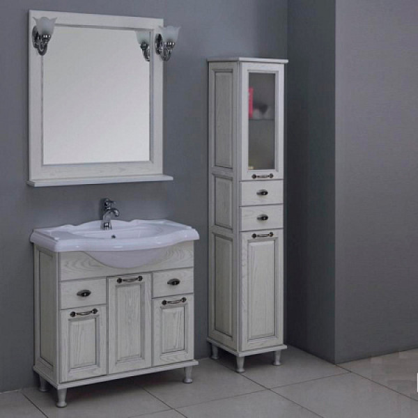 Зеркало Aquaton Жерона 85 белое серебро (1A158702GEM20)