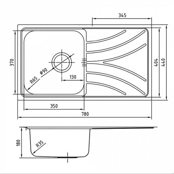 Мойка для кухни врезная Iddis Arro 780x440x180 хром шелк (ARR78SDi77)