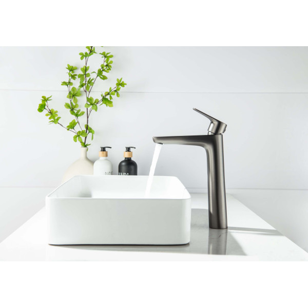 Смеситель для раковины Aquatek Бетта шлифованный черный хром (AQ1104BGM)