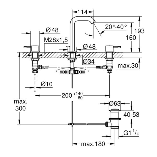 Смеситель для раковины Grohe Essence New (20296001)