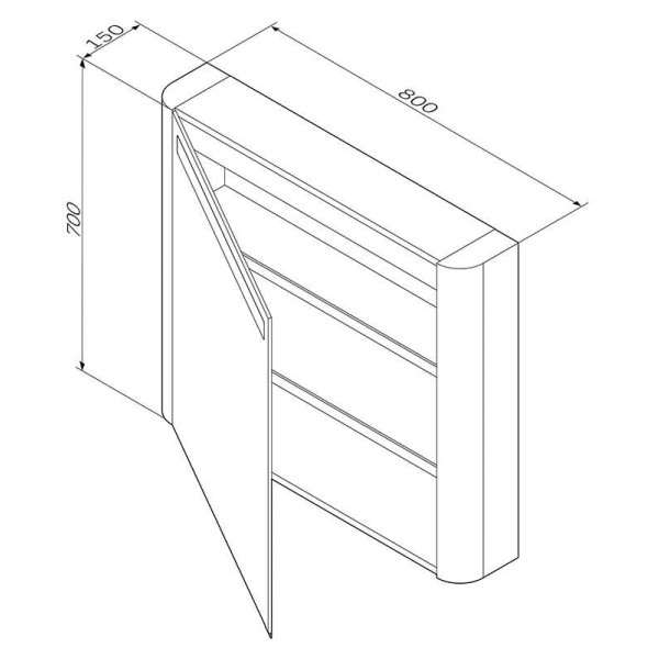 Шкаф зеркальный AM.PM Sensation 80 левое (M30MCR0801TF) Шкаф зеркальный AM.PM Sensation 80 левое (M30MCR0801TF)