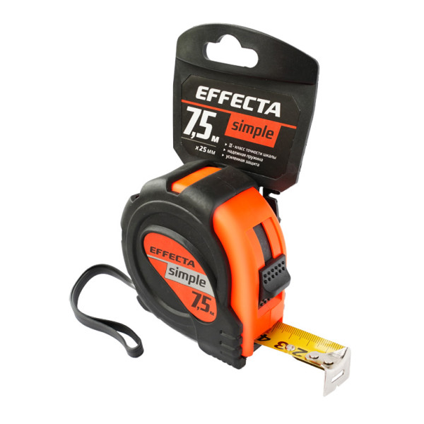 Рулетка 7,5 м (25 мм) Effecta Simple (570725)