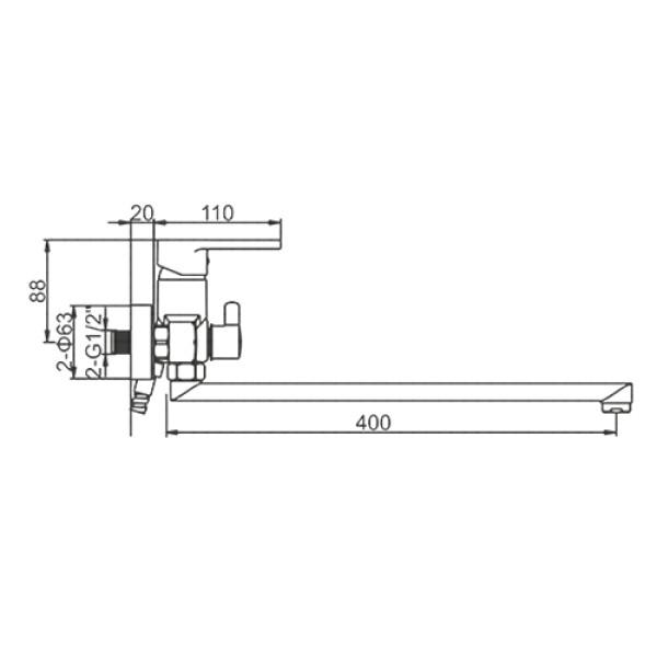 Смеситель для ванны и душа Ledeme с душевым гарнитуром (L2266) Смеситель для ванны и душа Ledeme с душевым гарнитуром (L2266)