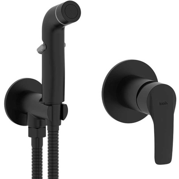Смеситель с гигиеническим душем Iddis Ray черный (RAYBLR2i08)