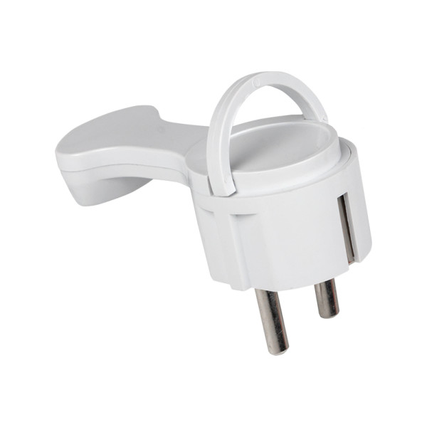 Вилка угловая плоская c заземлением EKF 16А 250В (белая) Стелс (AVYF16-10-r) Вилка угловая плоская c заземлением EKF 16А 250В (белая) Стелс (AVYF16-10-r)