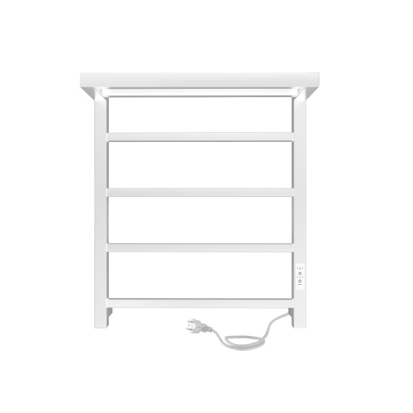 Полотенцесушитель электрический Indigo Forma 600x500 таймер, унив.подкл.RxL, Белый матовый (LEF60-50WMRt)