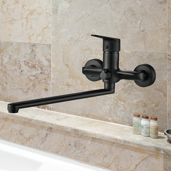 Смеситель для ванны и душа Wesnaart Nova черный (NOV03-320Black)