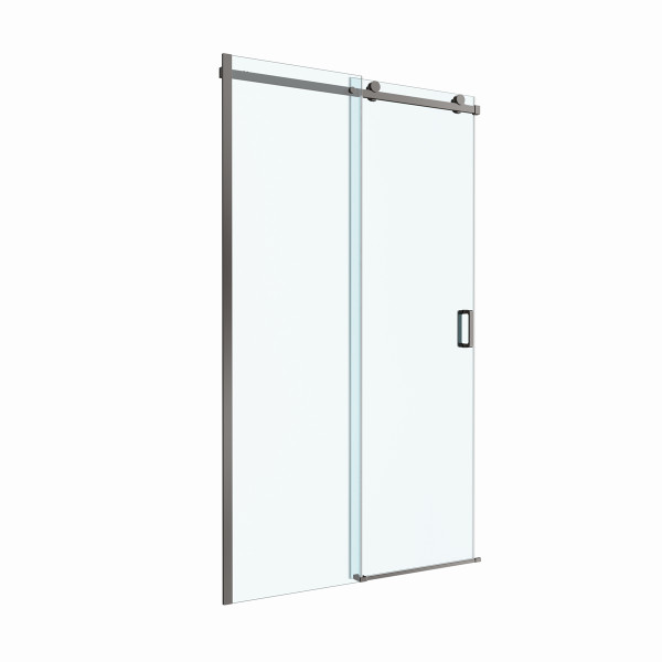 Душевая дверь BelBagno Soft Close-2 130x200 стекло прозрачное, профиль оружейная сталь матовая (SOFT_CLOSE-2-BF-1-130-C-GM)