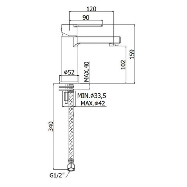 Смеситель для раковины Paffoni Ringo хром (RIN071CR) Смеситель для раковины Paffoni Ringo хром (RIN071CR)