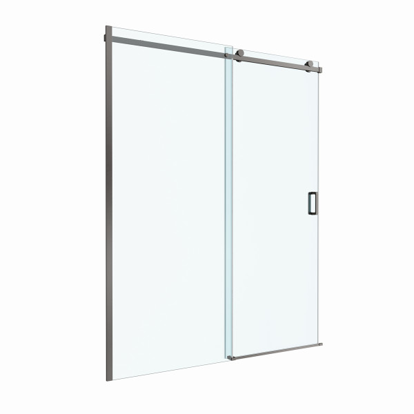 Душевая дверь BelBagno Soft Close-2 160x200 стекло прозрачное, профиль оружейная сталь матовая (SOFT_CLOSE-2-BF-1-160-C-GM)