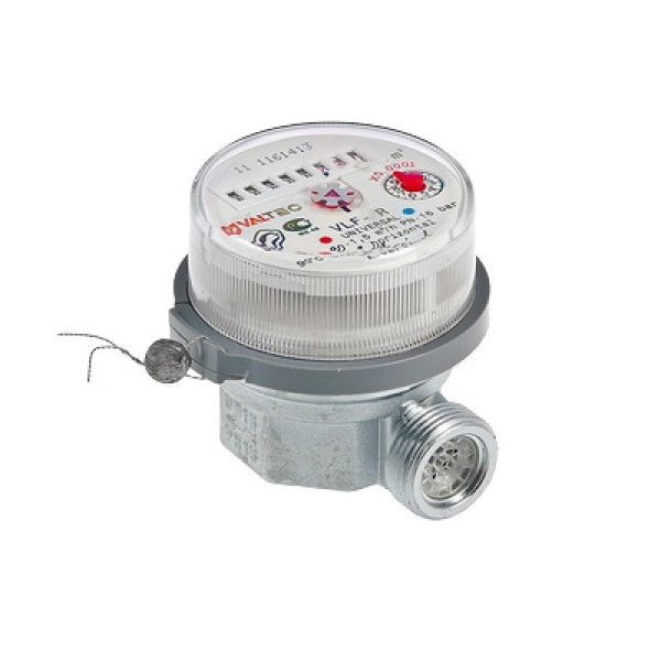 Счетчик для воды универсальный Valtec 1/2" (80 мм., без сгонов) VLF-15U-L.80 Счетчик для воды универсальный Valtec 1/2" (80 мм., без сгонов) VLF-15U-L.80