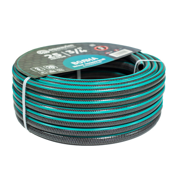 Шланг поливочный ПВХ армир. 3/4" ВОЛНА 3х слойный, чулочное плетениеПВХ армир. (бухта 50 м) Aqwavim (НФ-00008718) Шланг поливочный ПВХ армир. 3/4" ВОЛНА 3х слойный, чулочное плетениеПВХ армир. (бухта 50 м) Aqwavim (НФ-00008718)