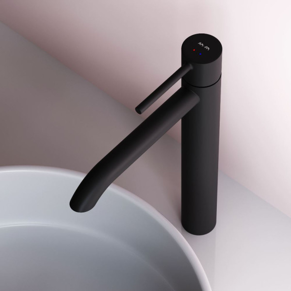 Смеситель для раковины AM.PM Libre высокий, черный (F6092022)