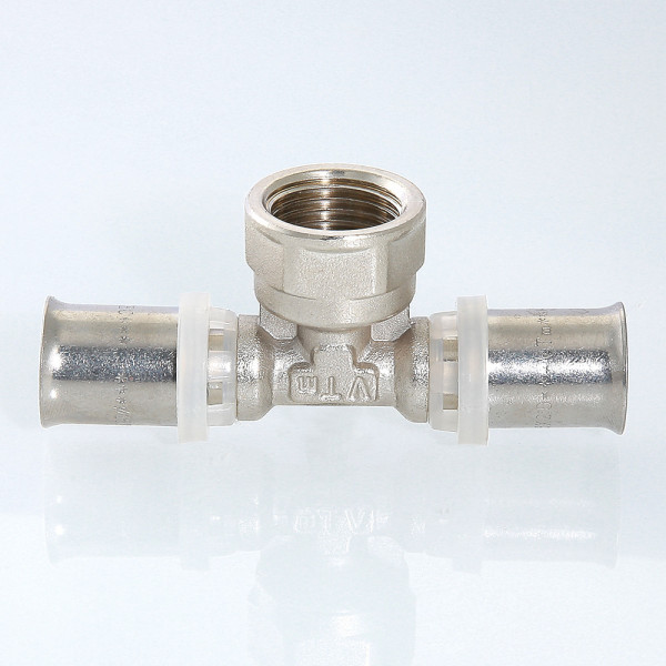 Тройник 26*1"В*26 Valtec (пресс, никель) (VTm.232.N.260626) Тройник 26*1"В*26 Valtec (пресс, никель) (VTm.232.N.260626)
