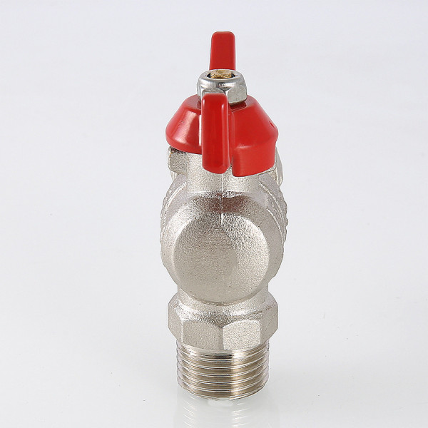 Кран угловой 1/2"х3/4" ВН шаровый с накидной гайкой Valtec (красная бабочка) VT.267.N.0405