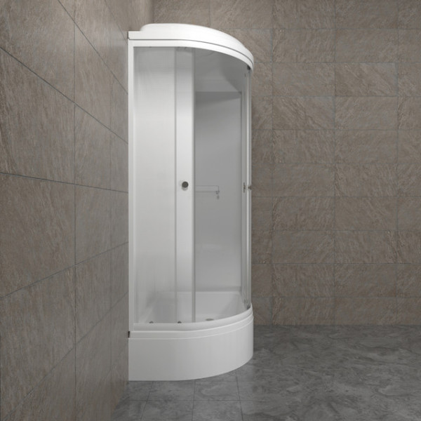 Душевая кабинаTriton Коралл 120x80 правосторонняя стекло прозрачное квадраты, профиль белый (DK386)