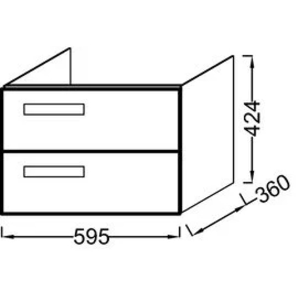 Тумба подвесная Jacob Delafon Rythmik 59,5 дуб квебекский (EB1300-E10)