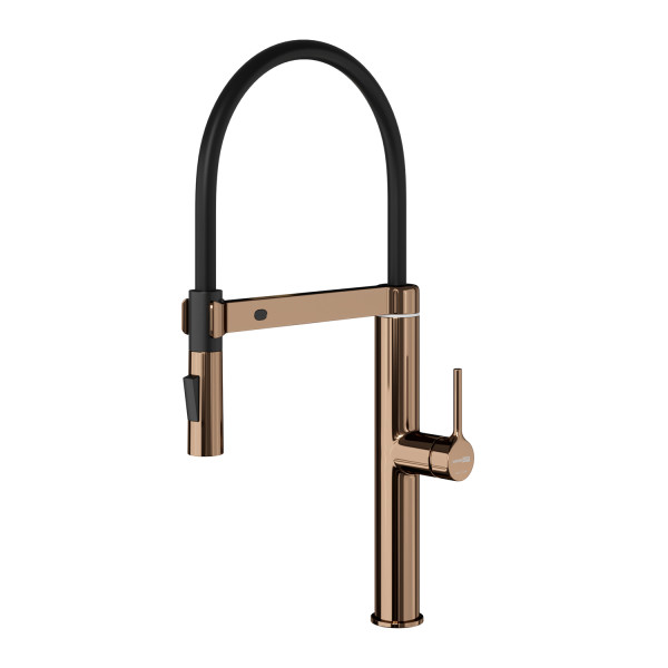 Смеситель для кухни WasserKRAFT с гибким изливом розовое золото (A8897)