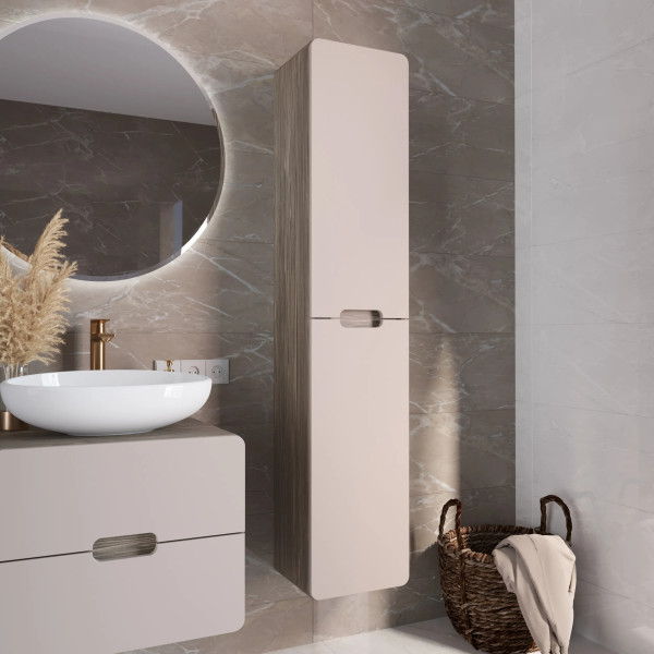 Пенал подвесной 1Marka Vortex  350x300x170 (орех каньон коньяк/латте фактурный) (Ц0000033025)