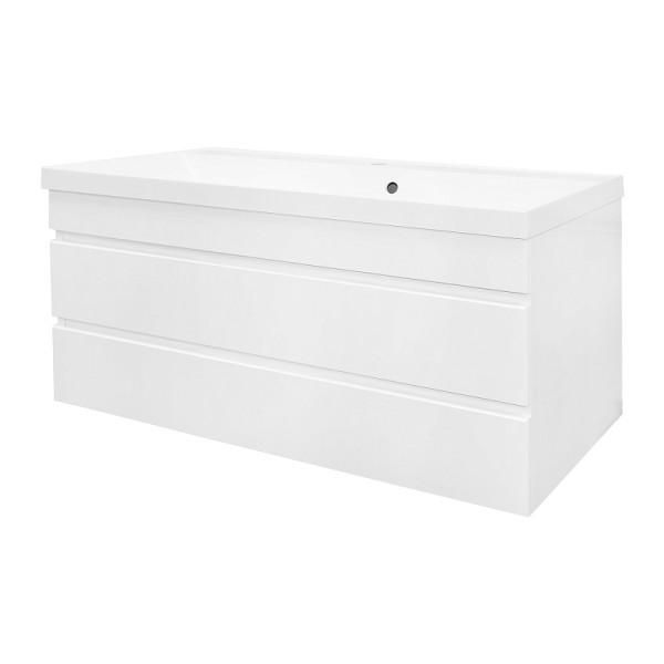 Тумба подвесная Azario с раковиной Эстима 100/2 с раковиной Астория 100 (CS00094585)