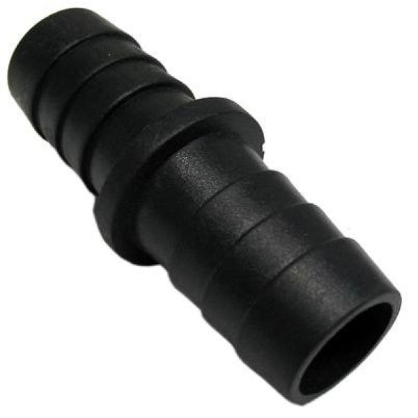 Штуцер для соединения сливных шлангов 17 мм. (пласт.) Штуцер для соединения сливных шлангов 17 мм. (пласт.)