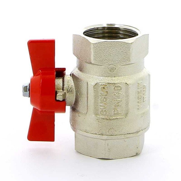 Кран Itap 1" ВВ шаровый Ideal (красная бабочка) (0920100)