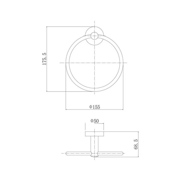 Полотенцережатель Fashun круглый SUS304 сатин (A51504)