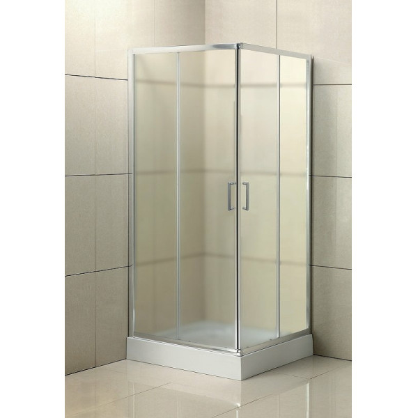 Душевой уголок BelBagno Uno-195 80x80x195 стекло рифленое, профиль хром (UNO-195-A-2-80-P-Cr)