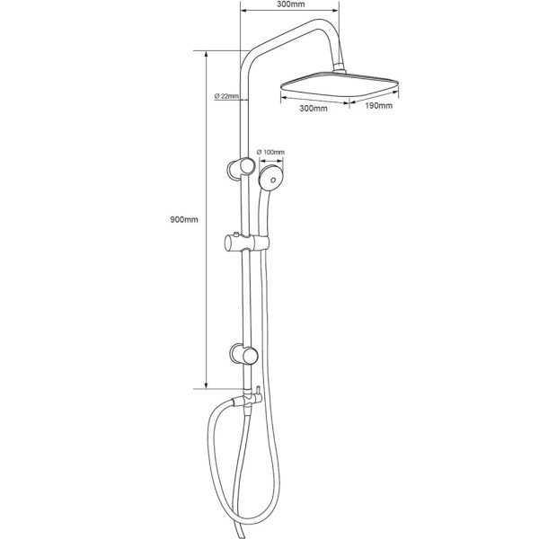 Душевой гарнитур Aquanet Passion RC (AF300-70-RC-С)