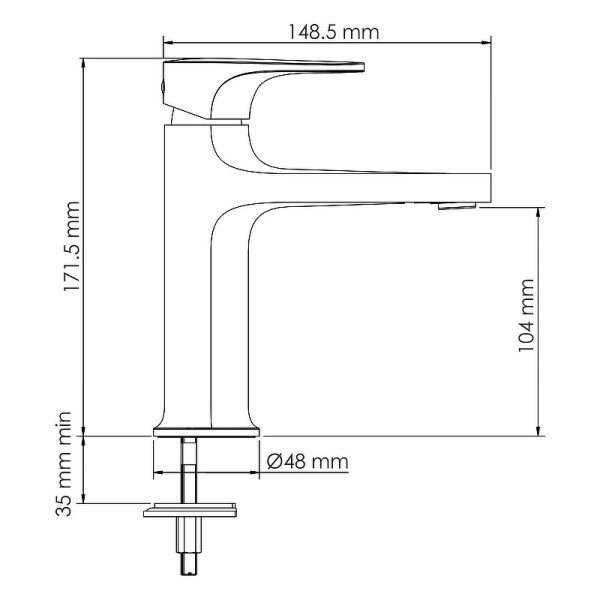 Смеситель для раковины WasserKRAFT Weida хром (3103)