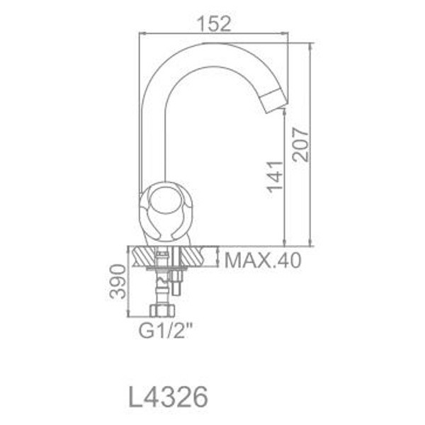 Смеситель для кухни Ledeme (L4326) Смеситель для кухни Ledeme (L4326)