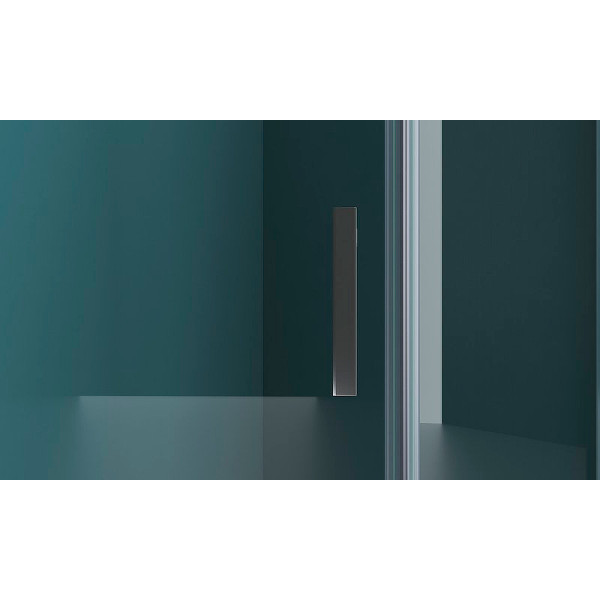 Уголок душевой Belbagno Kraft 90x195 стекло прозрачное с рисунком, профиль хром (KRAFT-P-1-90-C-Cr-L)