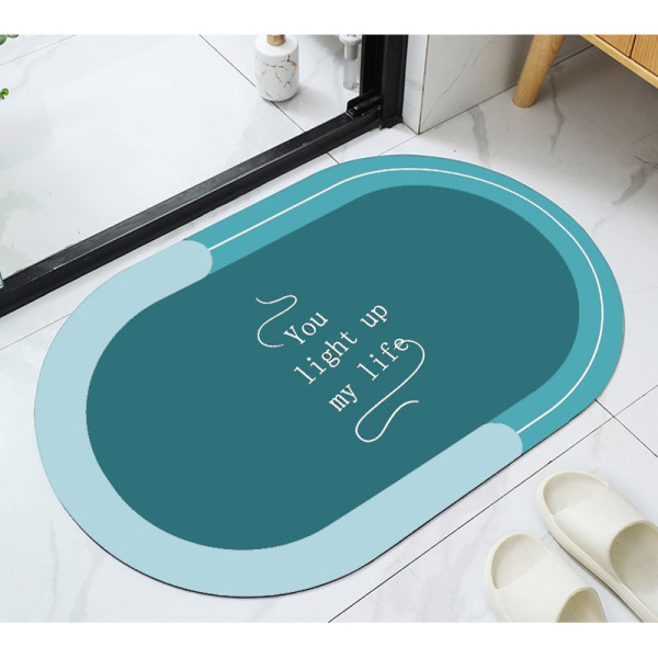 Коврик для ванной Melodia OVALE диатомитовый 50х80 мятный (MK201)