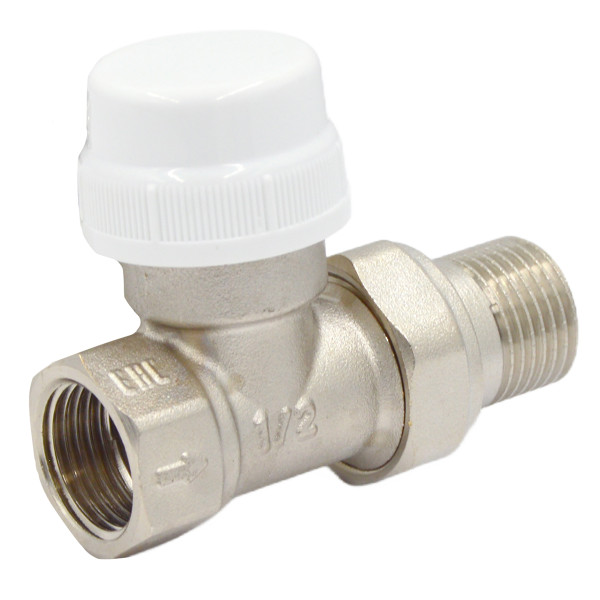 Клапан термостатический прямой 1/2" Okseler (никель) (oks00381)