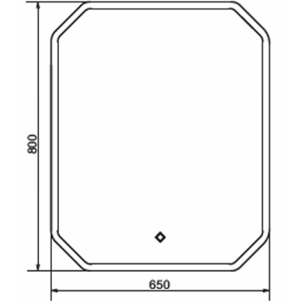Зеркало с подсветкой Comforty Колеус 650x30x800 (00-00005259)