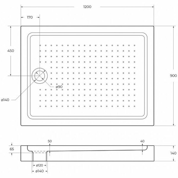 Душевой поддон BelBagno 120x90x15 белый (TRAY-BB-AH-120/90-15-W)