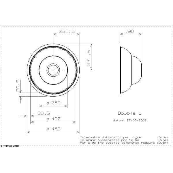 Мойка для кухни врезная Reginox Double L диаметр 463 Мойка для кухни врезная Reginox Double L диаметр 463