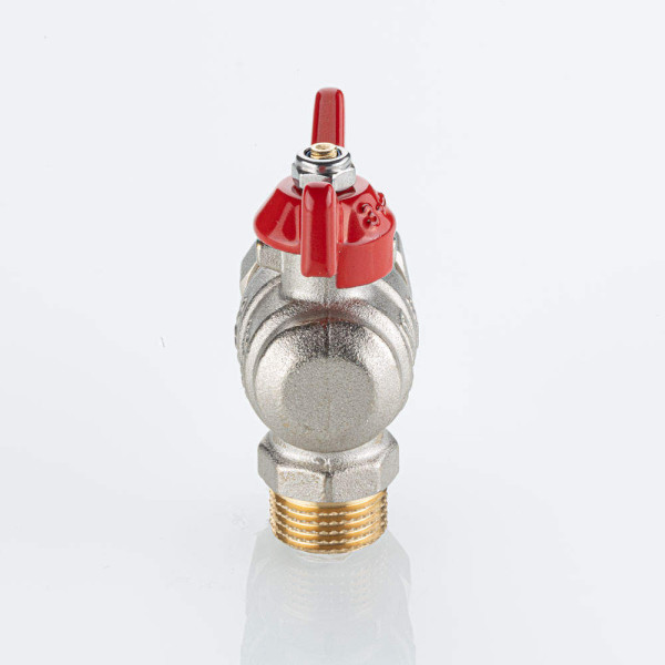 Кран угловой 3/4" НН шаровый со сгоном Valtec Base-ГОСТ (красная бабочка) VT.229S.N.05