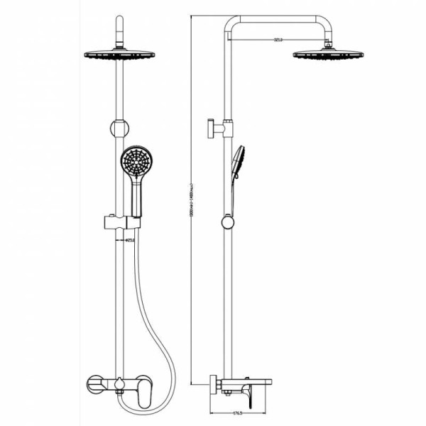 Душевая система Boheme Spectre хром (458-CR) Душевая система Boheme Spectre хром (458-CR)