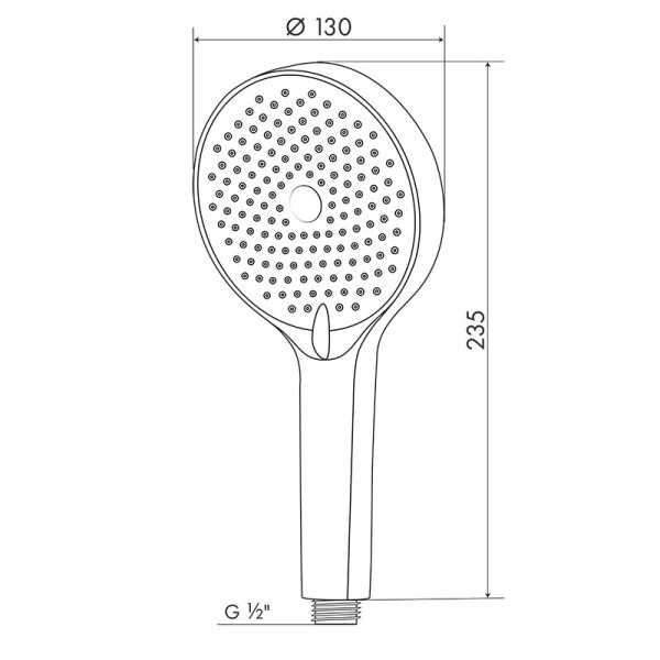 Душевая лейка Melodia della vita LUXE оружейная сталь (MKP26317gn)
