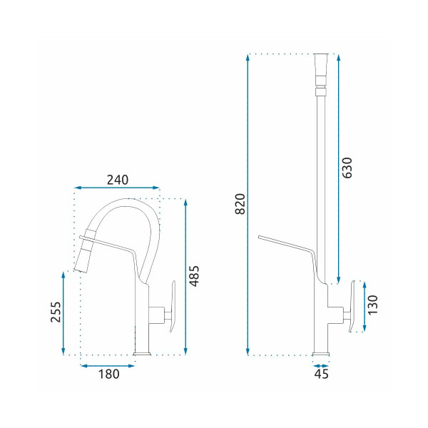 Смеситель для кухни REA Castor Gold (REA-B6936) Смеситель для кухни REA Castor Gold (REA-B6936)