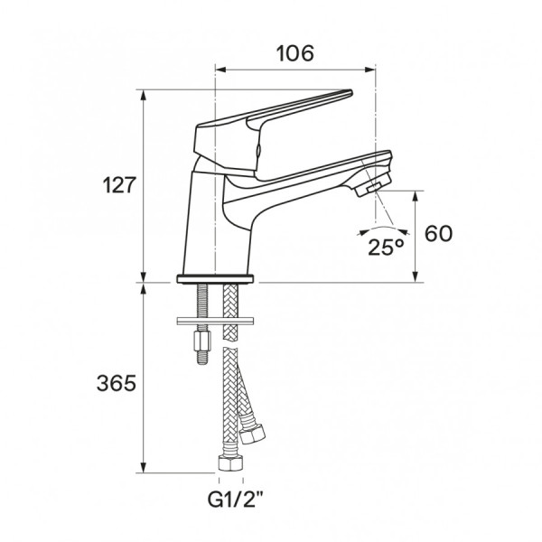 Смеситель для раковины Santek Венга хром (WH5A02003C001)