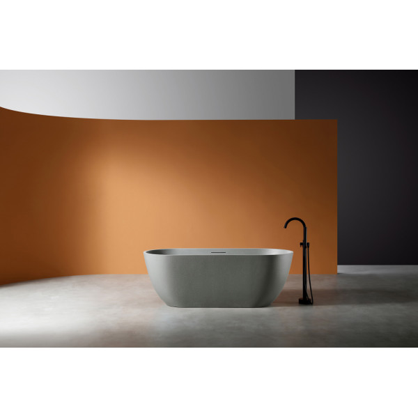 Ванна из искусственного камня Abber Frankfur 170x75 светло-серая матовая (AM9941MLG)